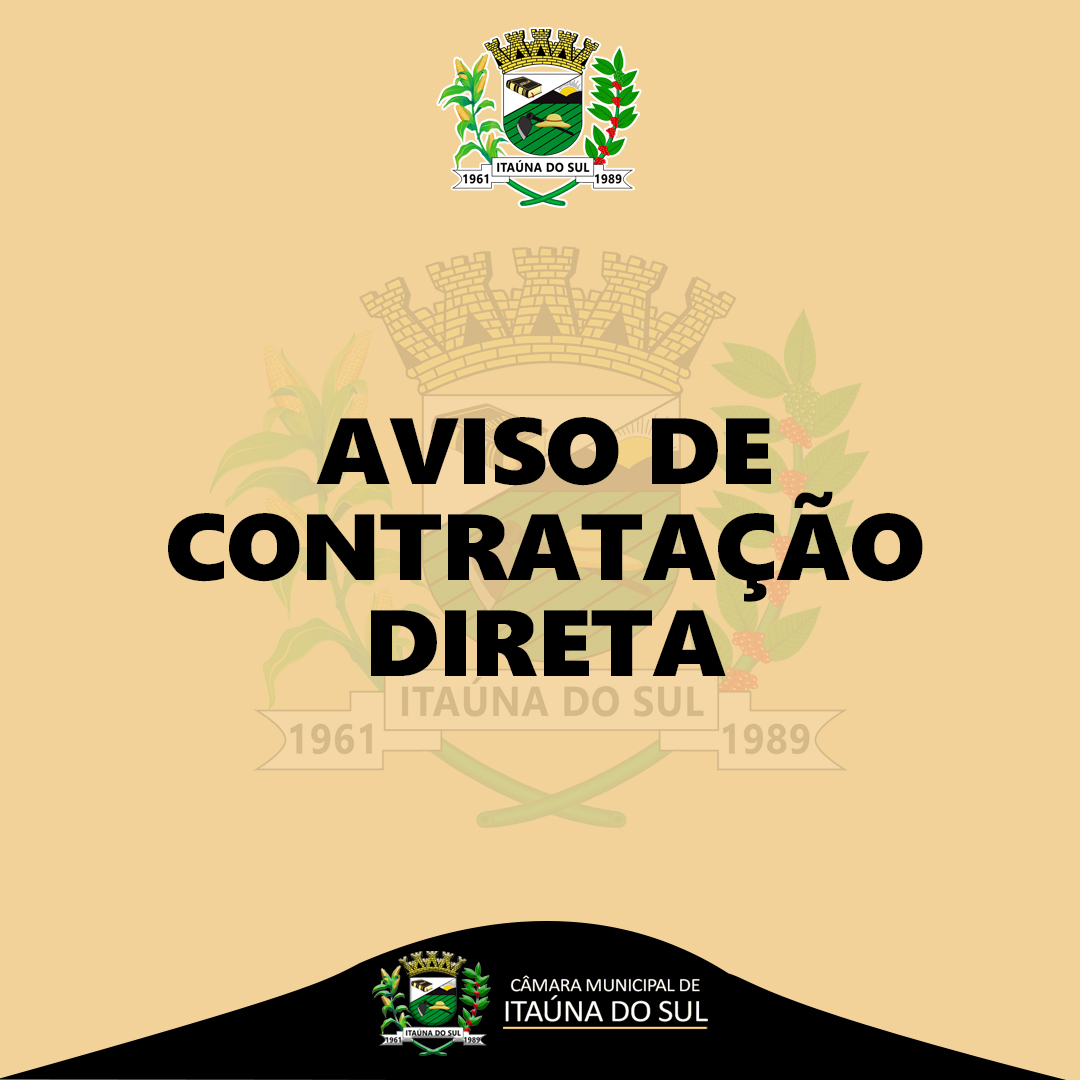 Aviso de Contratação Direta